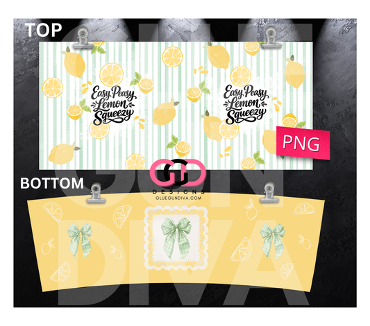 Easy Peasy Lemon Squeezy -   Digital tumbler wrap for 40 oz tumbler