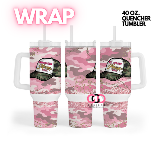 Camo Glitter and Dirt -  Digital tumbler wrap for 40 oz tumbler