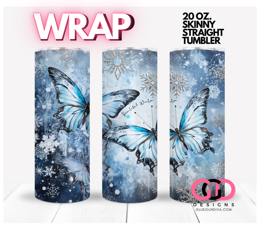 Beautiful Winter-   Digital tumbler wrap for 20 oz skinny straight tumbler