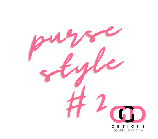 Purse Style #2-   Digital tumbler wrap for 20 oz skinny straight tumbler