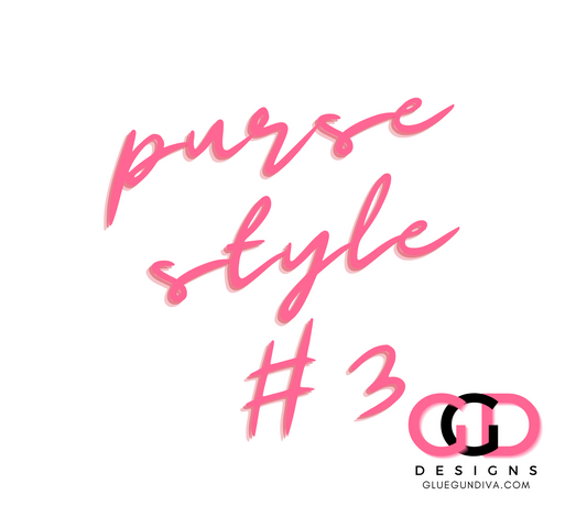 Purse Style #3-   Digital tumbler wrap for 20 oz skinny straight tumbler