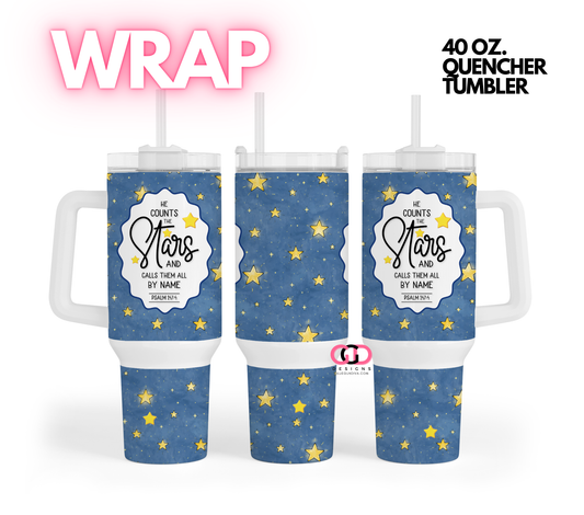 Stars by Name -   Digital tumbler wrap for 40 oz tumbler