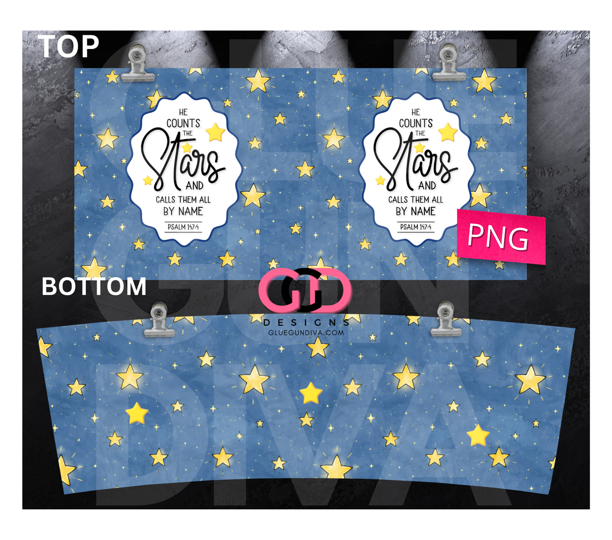 Stars by Name -   Digital tumbler wrap for 40 oz tumbler
