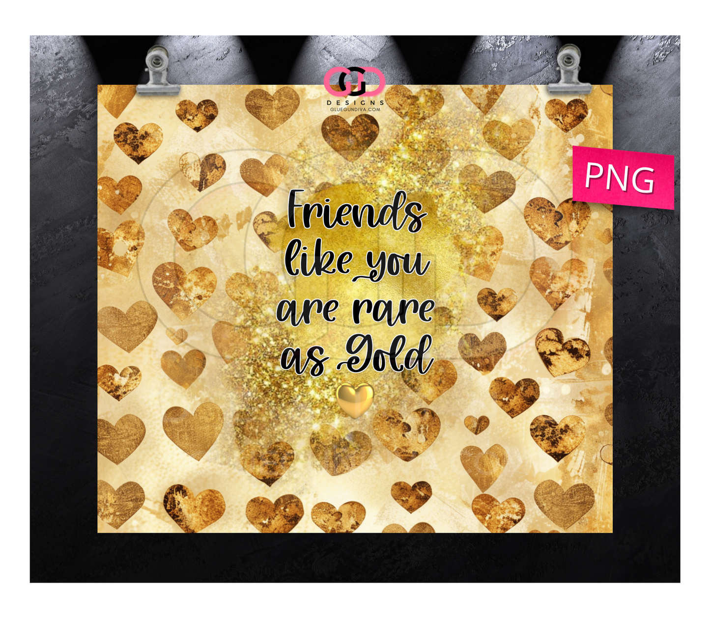 Rare As Gold -   Digital tumbler wrap for 20 oz skinny straight tumbler