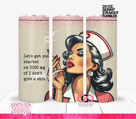 3000 mg -  Digital tumbler wrap for 20 oz skinny straight tumbler