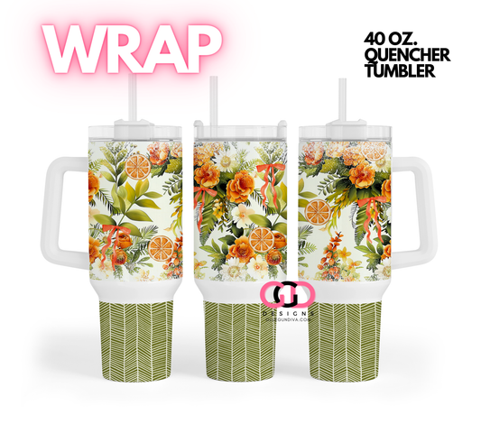 Fall Citrus -   Digital tumbler wrap for 40 oz tumbleR