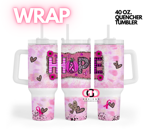 Hope Pumpkin Animal Print-   Digital tumbler wrap for 40 oz tumbler