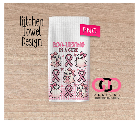 Boolieving in a cure -  Design for Kitchen Towel