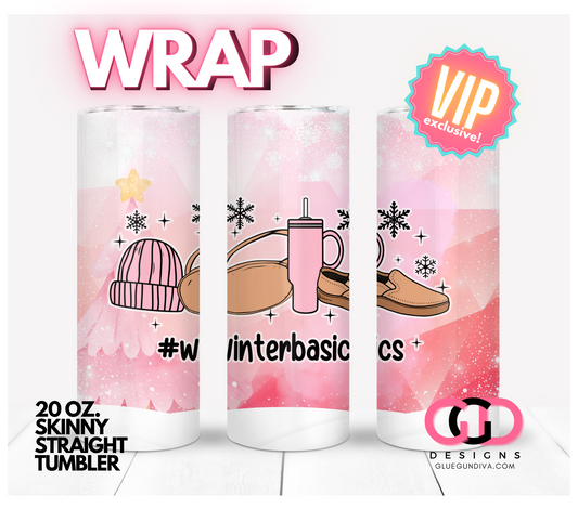 Winter Basics -   Digital tumbler wrap for 20 oz skinny straight tumbler