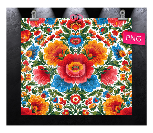 Russian Pattern -  Digital tumbler wrap for 20 oz skinny straight tumbler