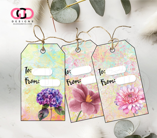 Flowers To and From -  Print & Cut Tags