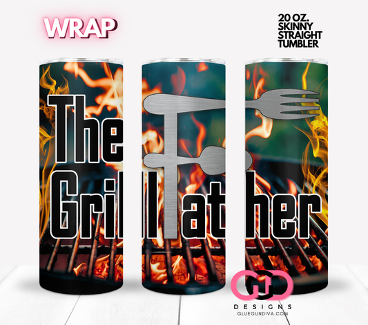 The GrillFather -  Digital tumbler wrap for 20 oz skinny straight tumbler