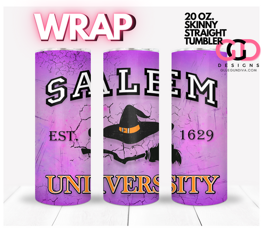 Salem University-   Digital tumbler wrap for 20 oz skinny straight tumbler