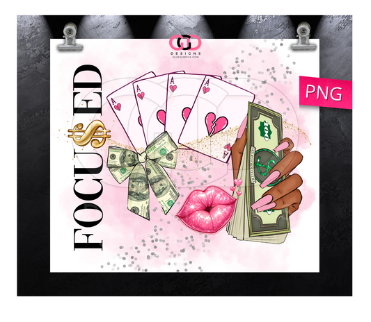 Focused on mine 1 -  Digital tumbler wrap for 20 oz skinny straight tumbler
