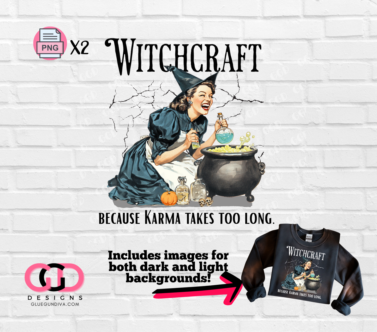 Witchcraft vs Karma -  PNGs & SVGs