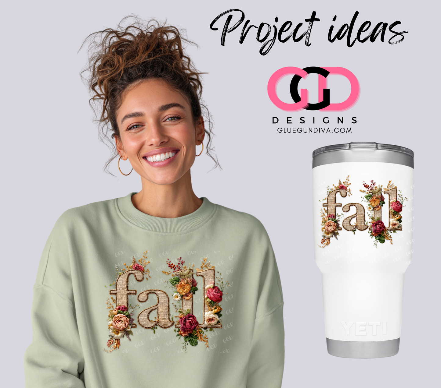 Stitched Fall Word -  PNGs & SVGs