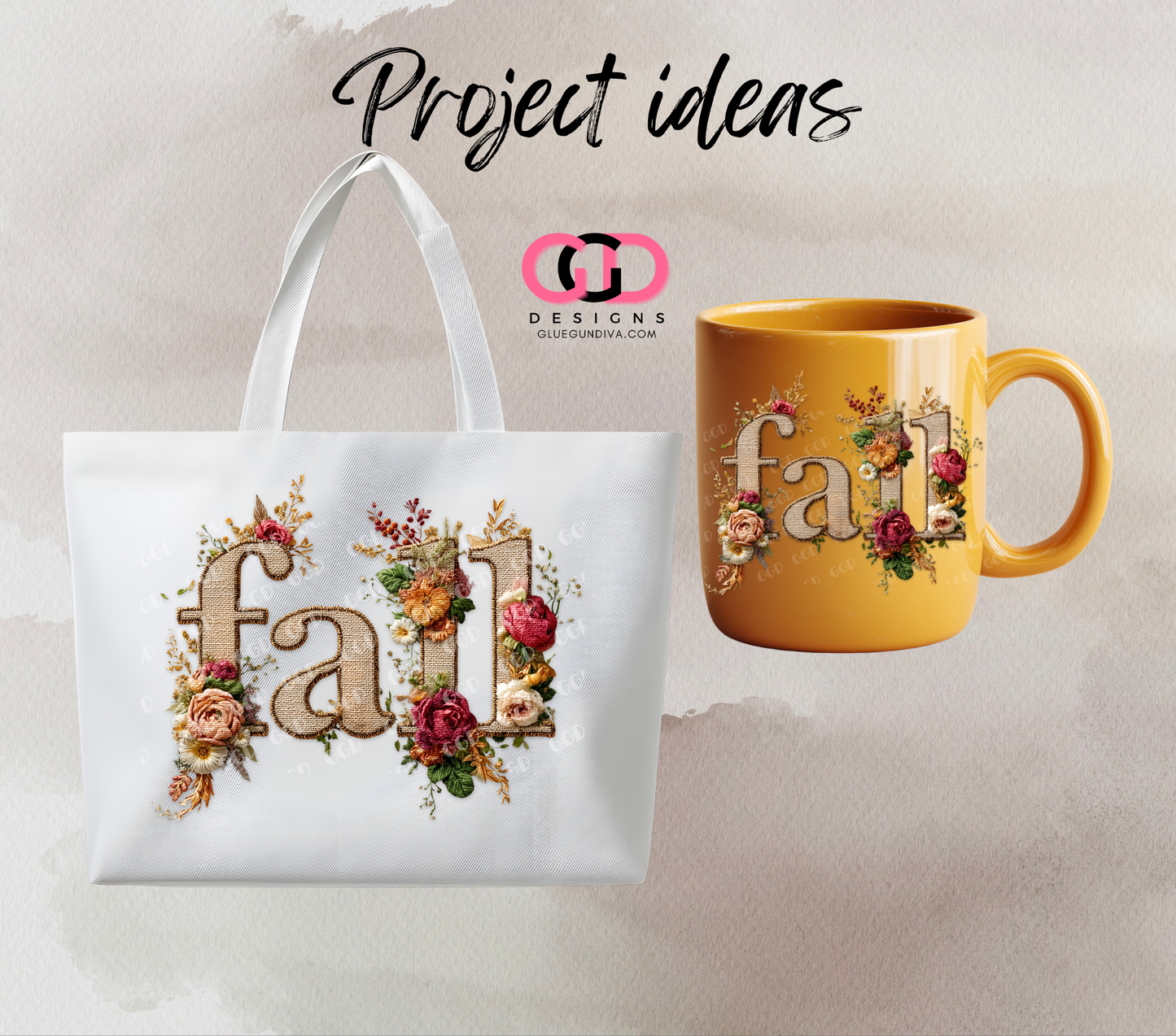 Stitched Fall Word -  PNGs & SVGs