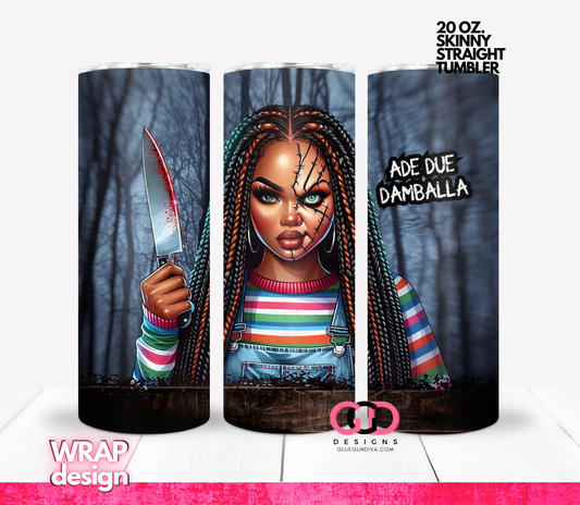 Ade Due Damballa -  Digital tumbler wrap for 20 oz skinny straight tumbler
