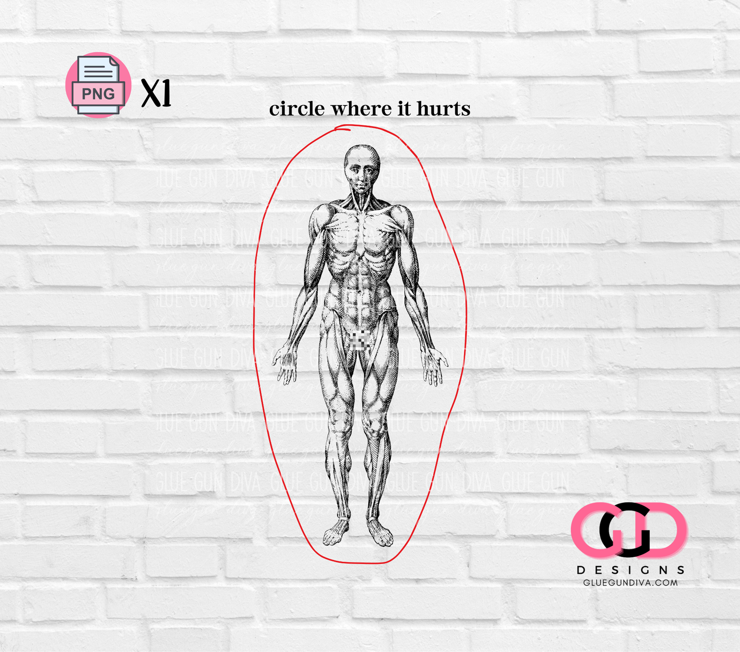 Circle Where It Hurts -  PNGs & SVGs