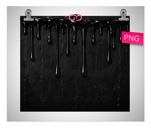 Halloween Wax Drip Candle Black and Black -  Digital tumbler wrap for 20 oz skinny straight tumbler