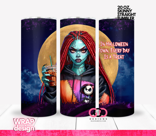 Everyday is a Treat -  Digital tumbler wrap for 20 oz skinny straight tumbler