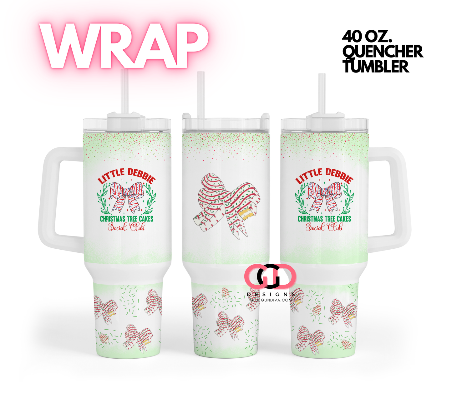 Little Debbie Social Club-   Digital tumbler wrap for 40 oz tumbler