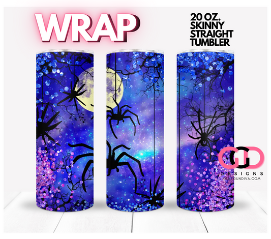 Halloween Blues -   Digital tumbler wrap for 20 oz skinny straight tumbler