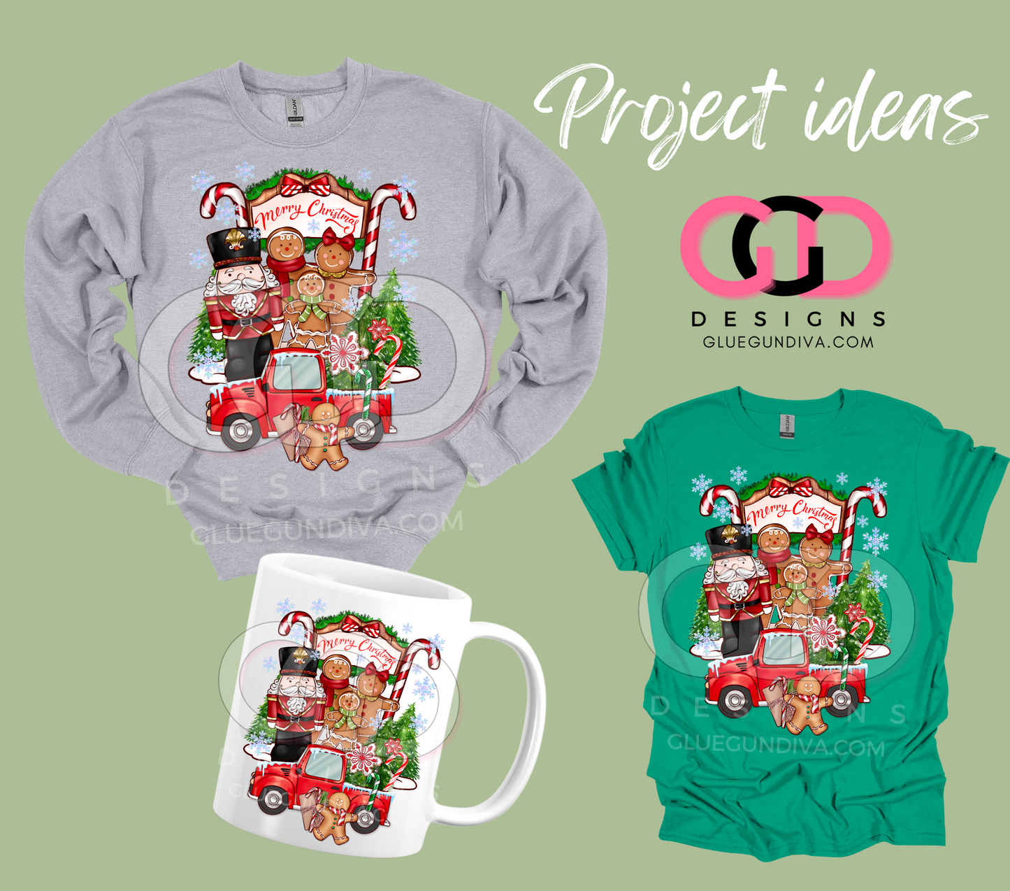 Merry Ginger Christmas- 7 images BUNDLE