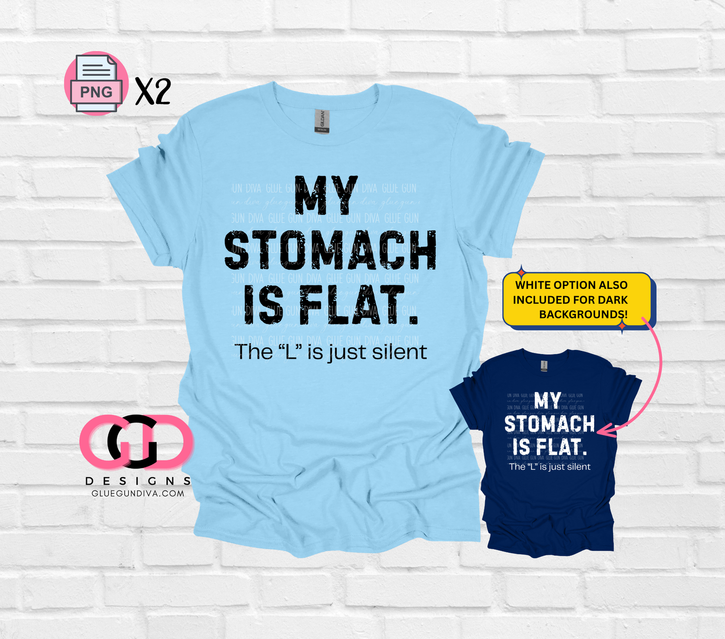 My Stomach is Flat -  PNGs & SVGs