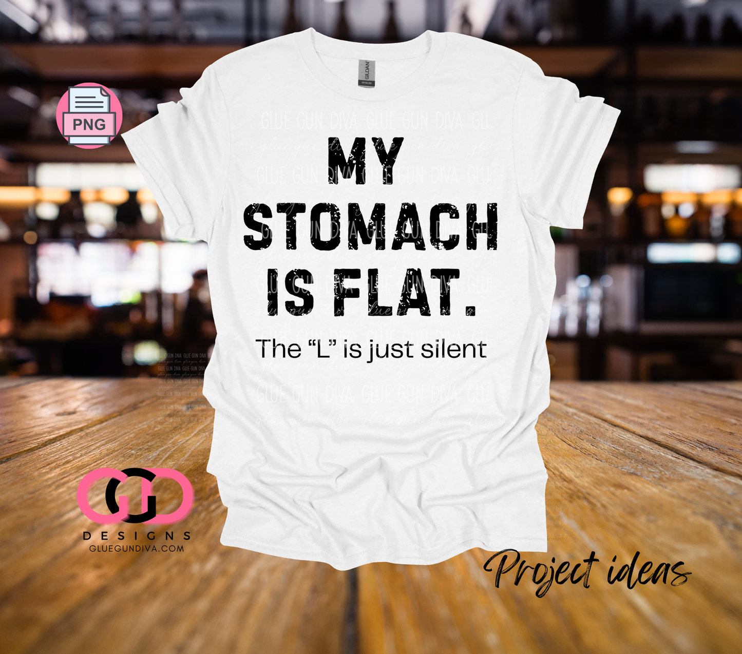 My Stomach is Flat -  PNGs & SVGs