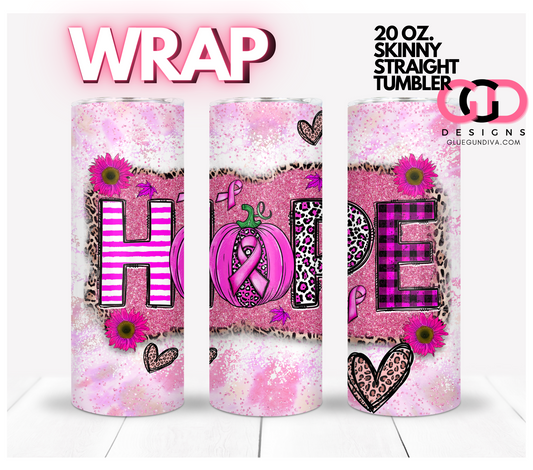 Hope Pumpkins Animal Print-   Digital tumbler wrap for 20 oz skinny straight tumbler