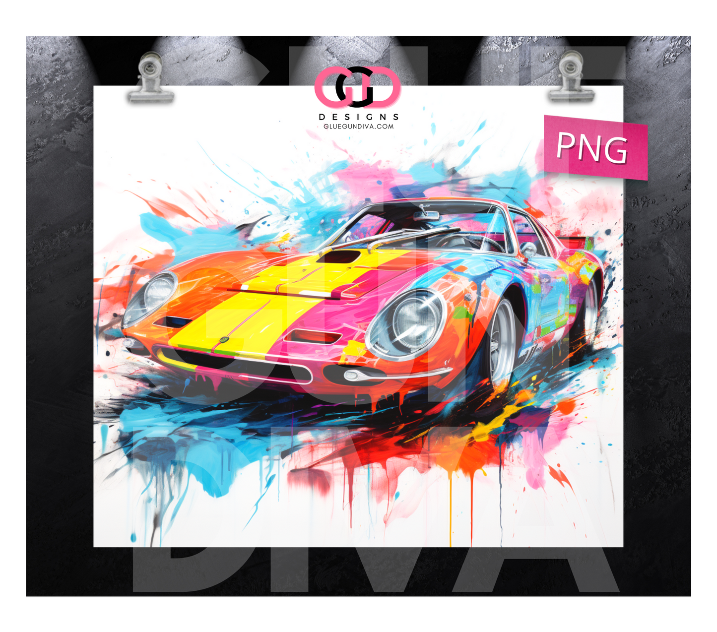 Colorful Race Cars Bundle - 4 images