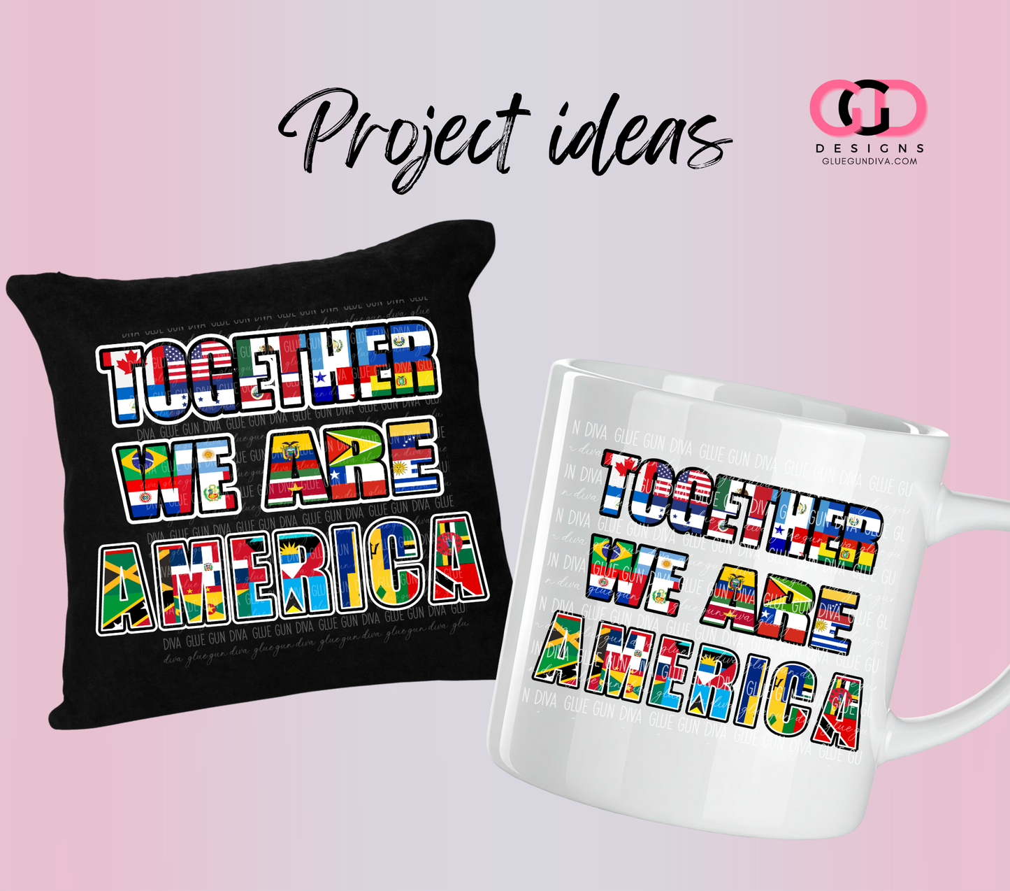 Together we are America Words -  PNGs & SVGs