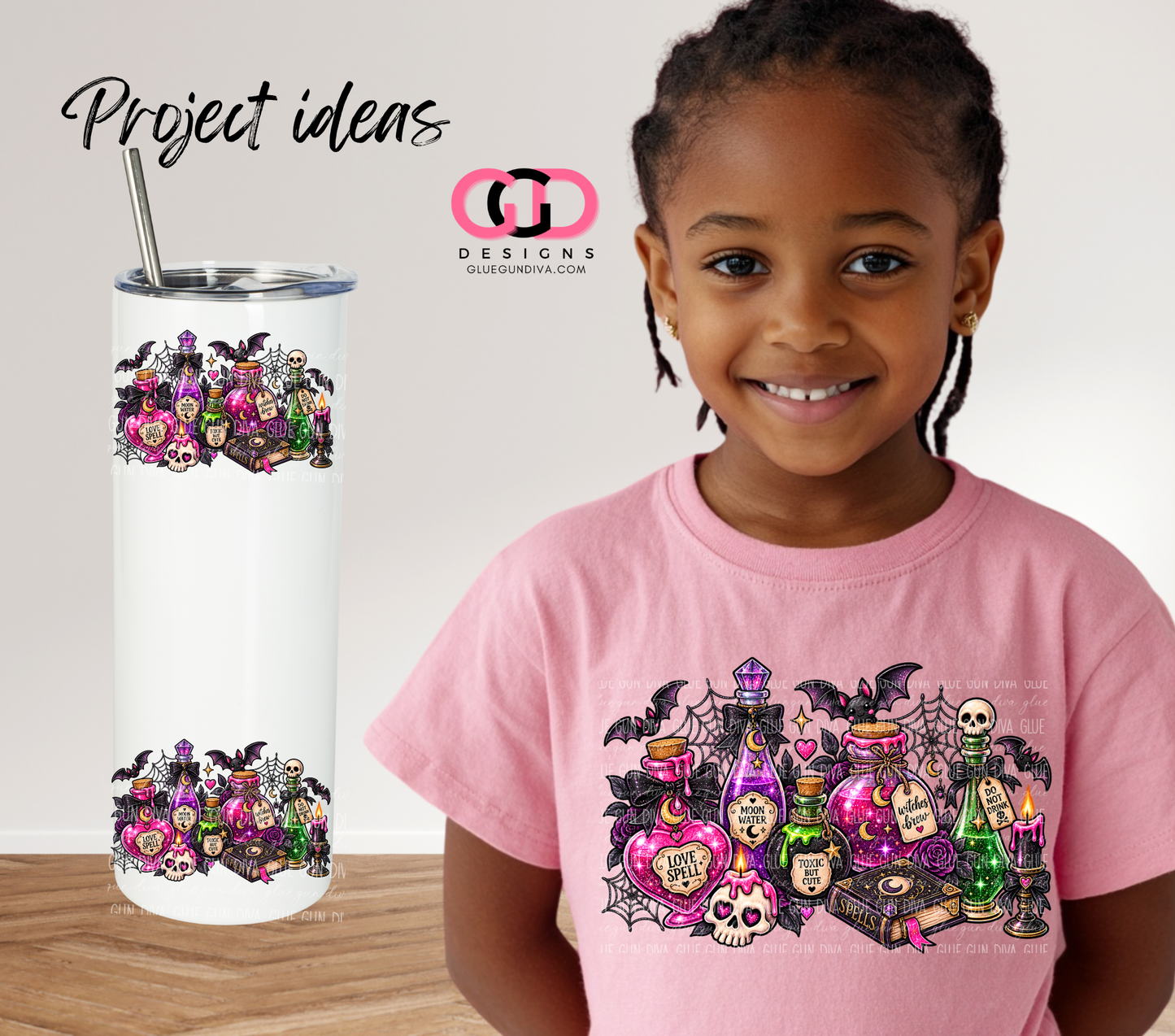 Cute Witches Poison Bottles-  PNGs & SVGs