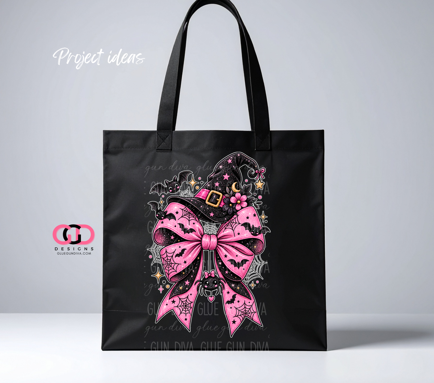 Cute Pink Halloween Bow -  PNGs & SVGs
