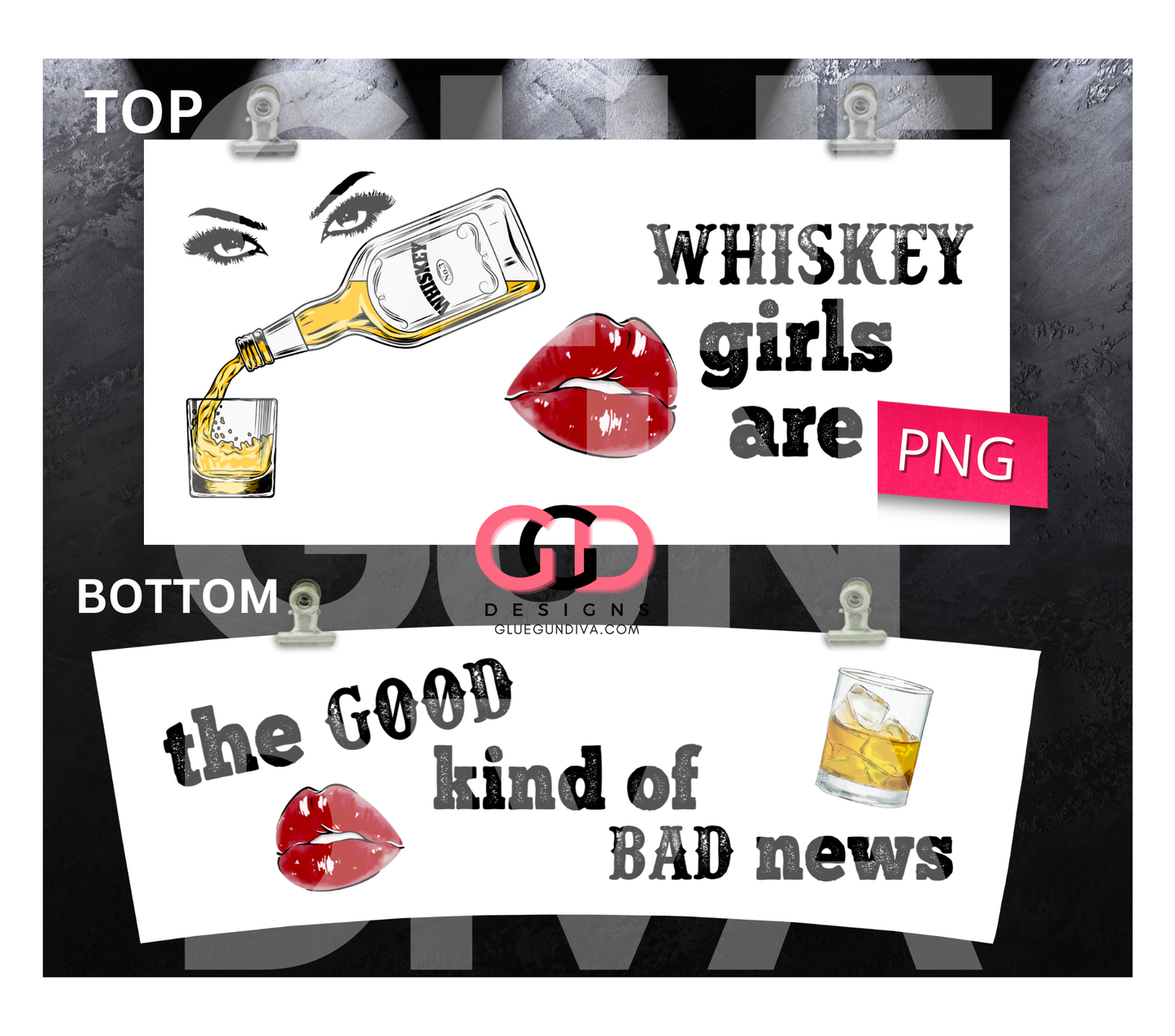 Whiskey Girls-   Digital tumbler wrap for 40 oz tumbler