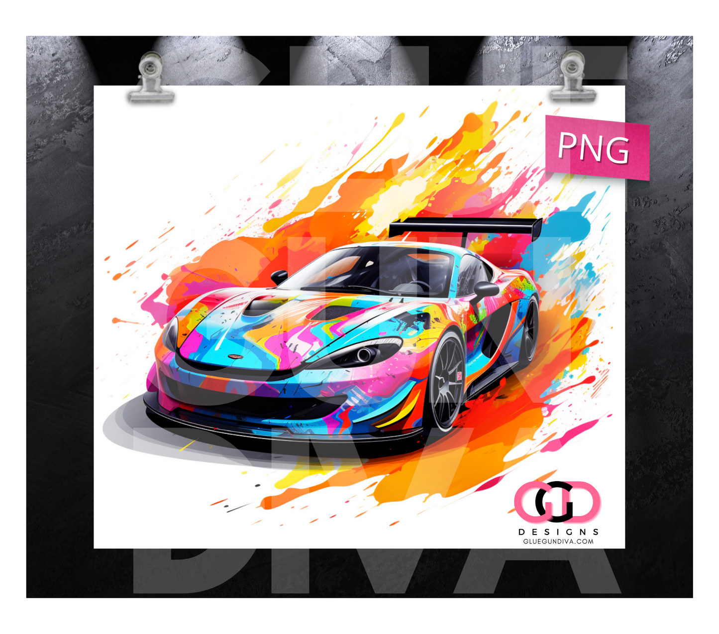 Colorful Race Cars Bundle - 4 images