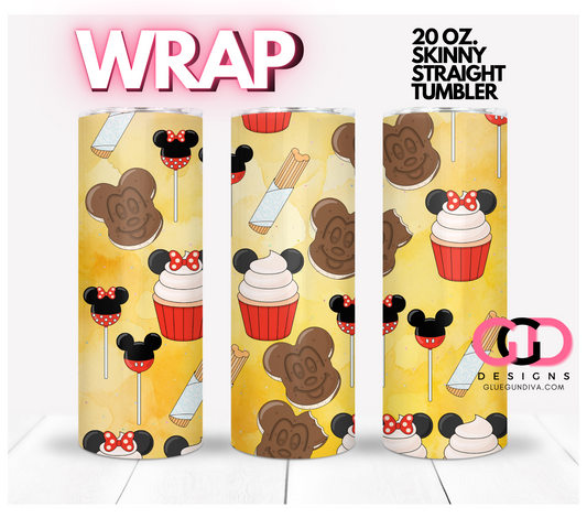 Cute Treats-   Digital tumbler wrap for 20 oz skinny straight tumbler