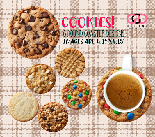 Cookies Round Coasters - Designs for Coasters