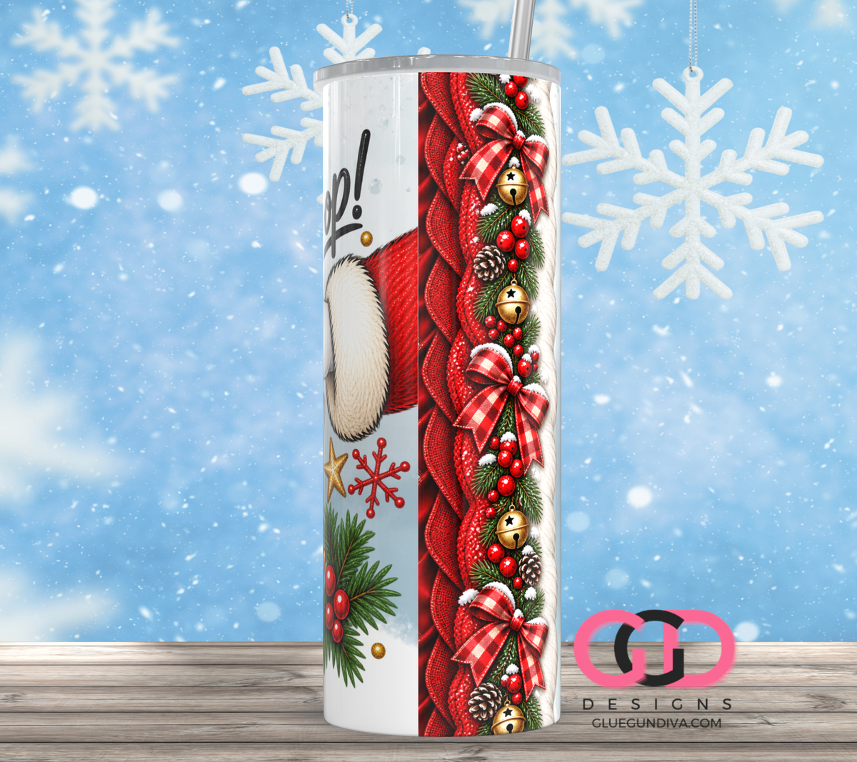 Boop Penguin -  Digital tumbler wrap for 20 oz skinny straight tumbler