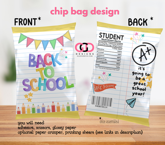 Back To School  -   Chip Bag Design