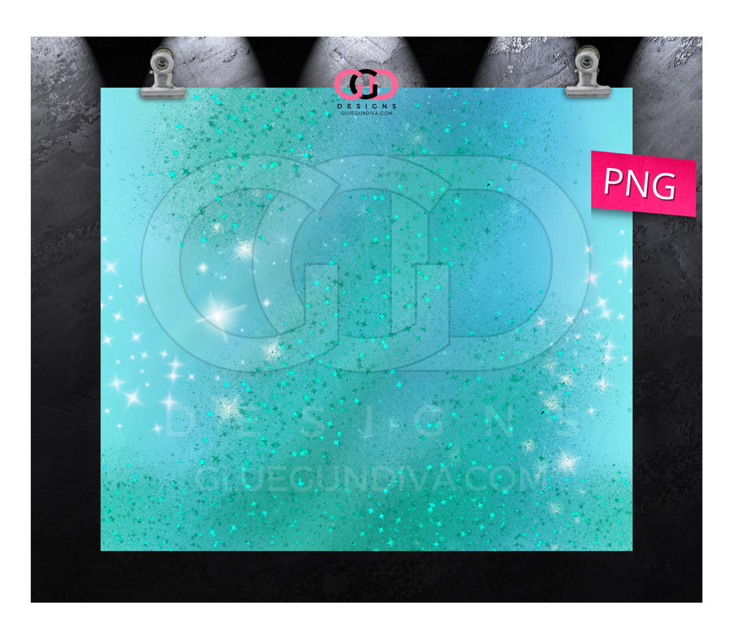 Green and Blue Glitter -   Digital tumbler wrap for 20 oz skinny straight tumbler