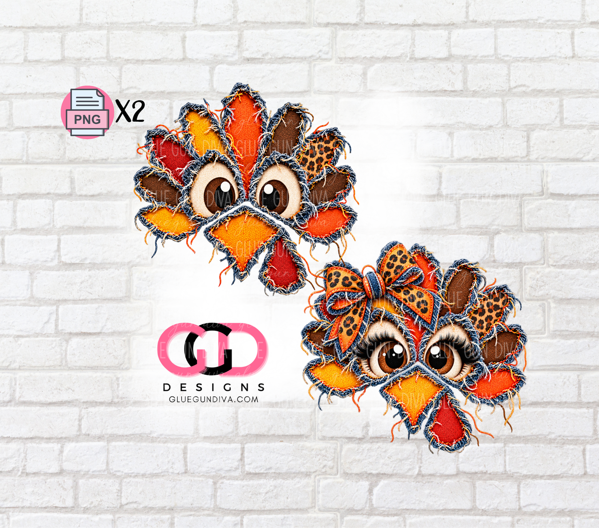 Turkey Patch Boy and Girl -  PNGs & SVGs
