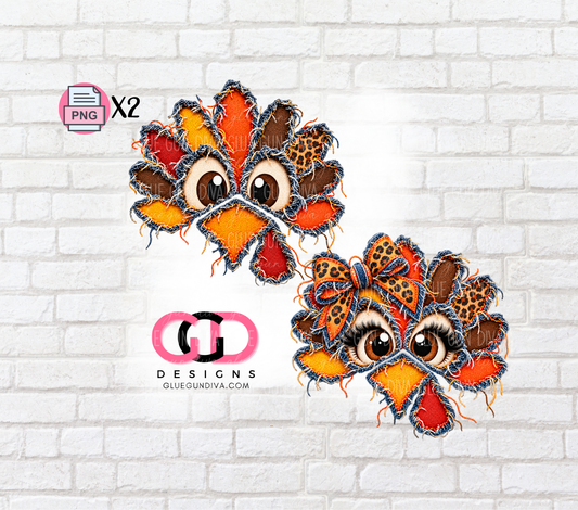 Turkey Patch Boy and Girl -  PNGs & SVGs