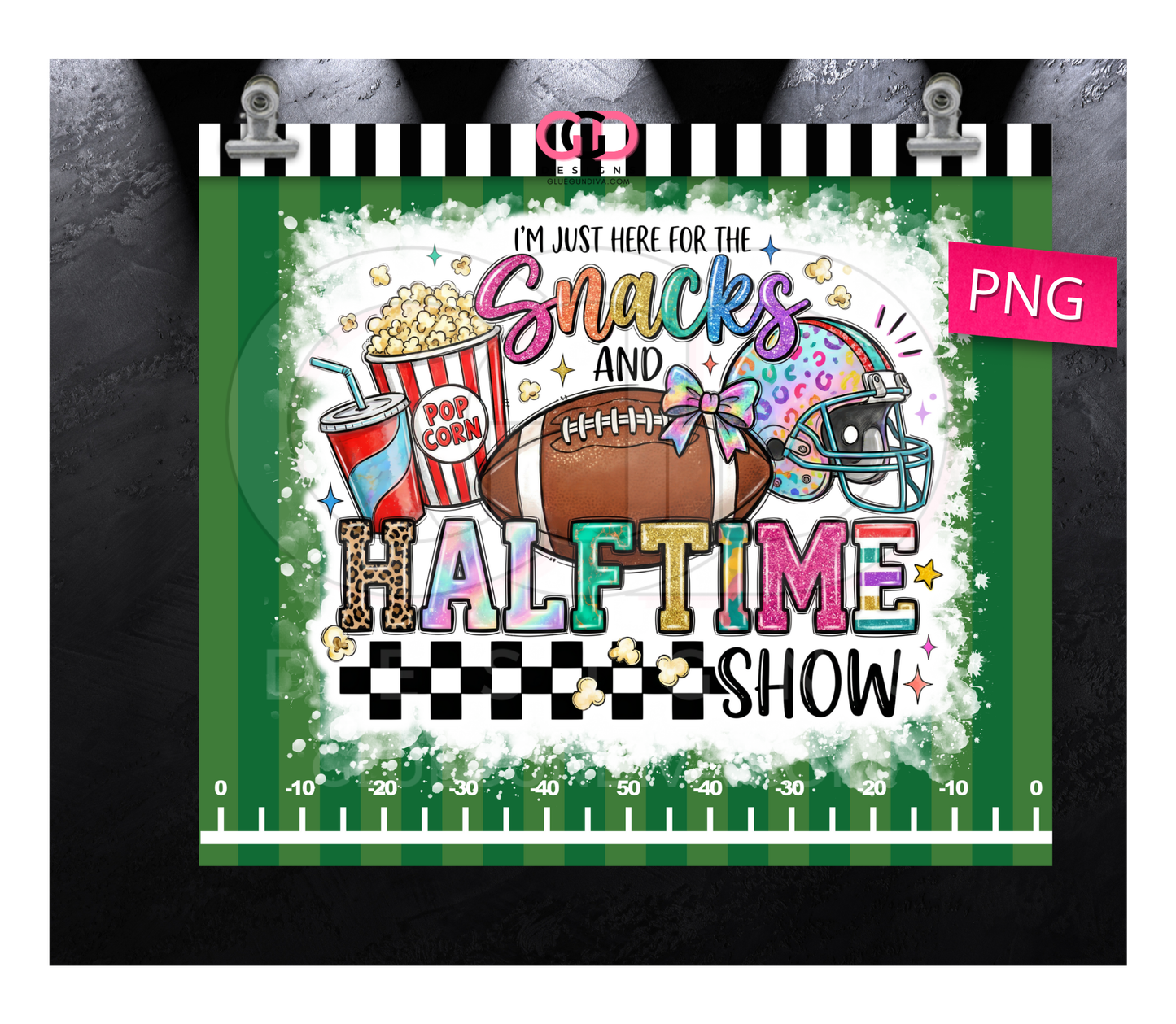 I'm just here for the snacks - Digital tumbler wrap for 20 oz skinny straight tumbler