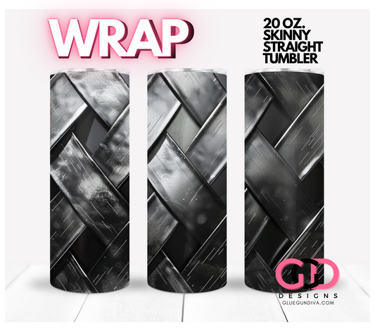 Metal Weave- Digital tumbler wrap for 20 oz skinny straight tumbler