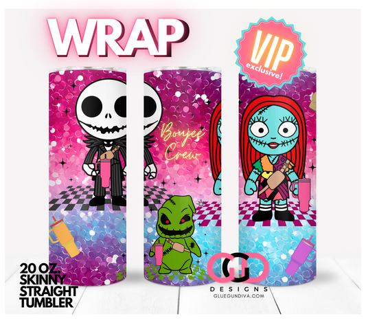Boujee Crew-   Digital tumbler wrap for 20 oz skinny straight tumbler