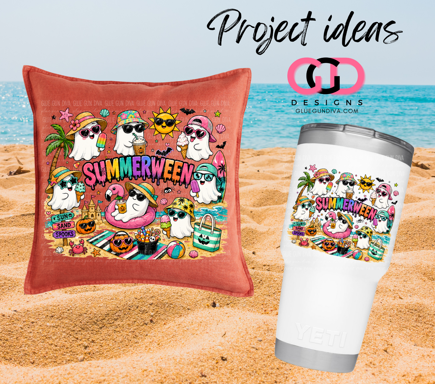 Summerween  Ghosts Beach -  PNGs & SVGs
