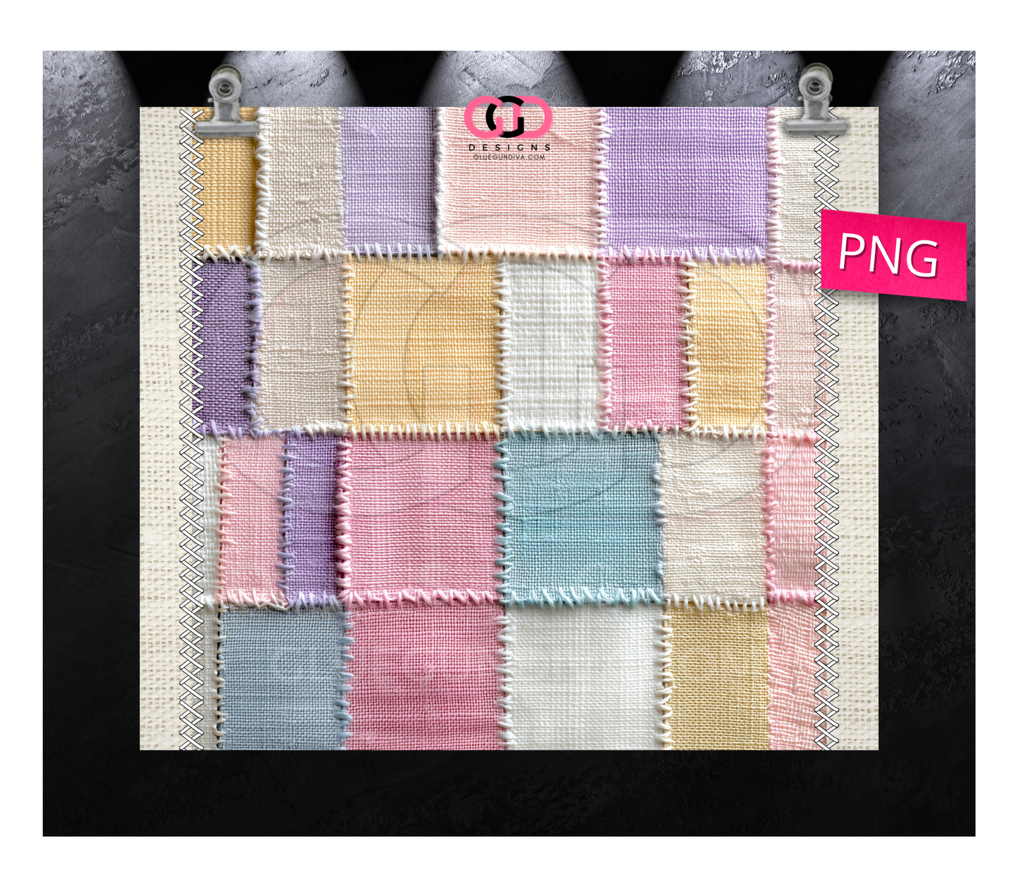 Pastel Patches-   Digital tumbler wrap for 20 oz skinny straight tumbler