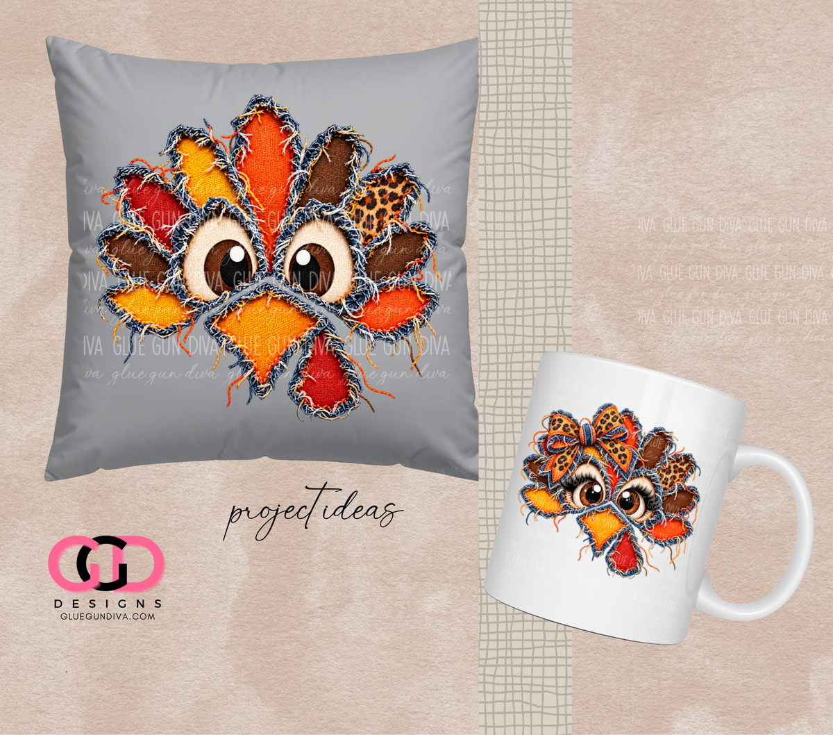 Turkey Patch Boy and Girl -  PNGs & SVGs